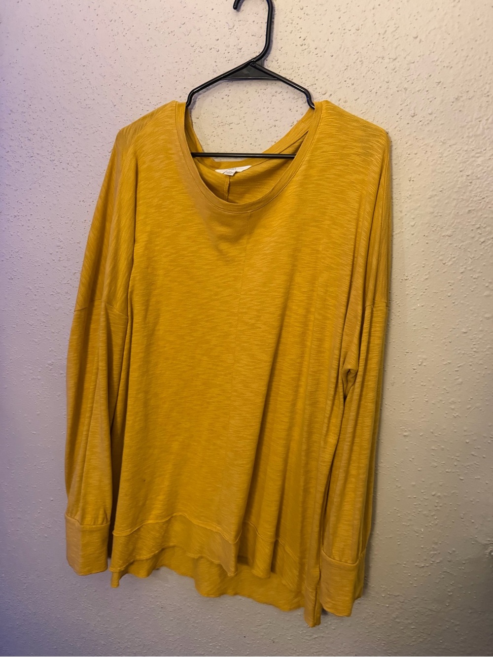Time and Tru Women's Mustard Crewneck Long-Sleeve Sweater